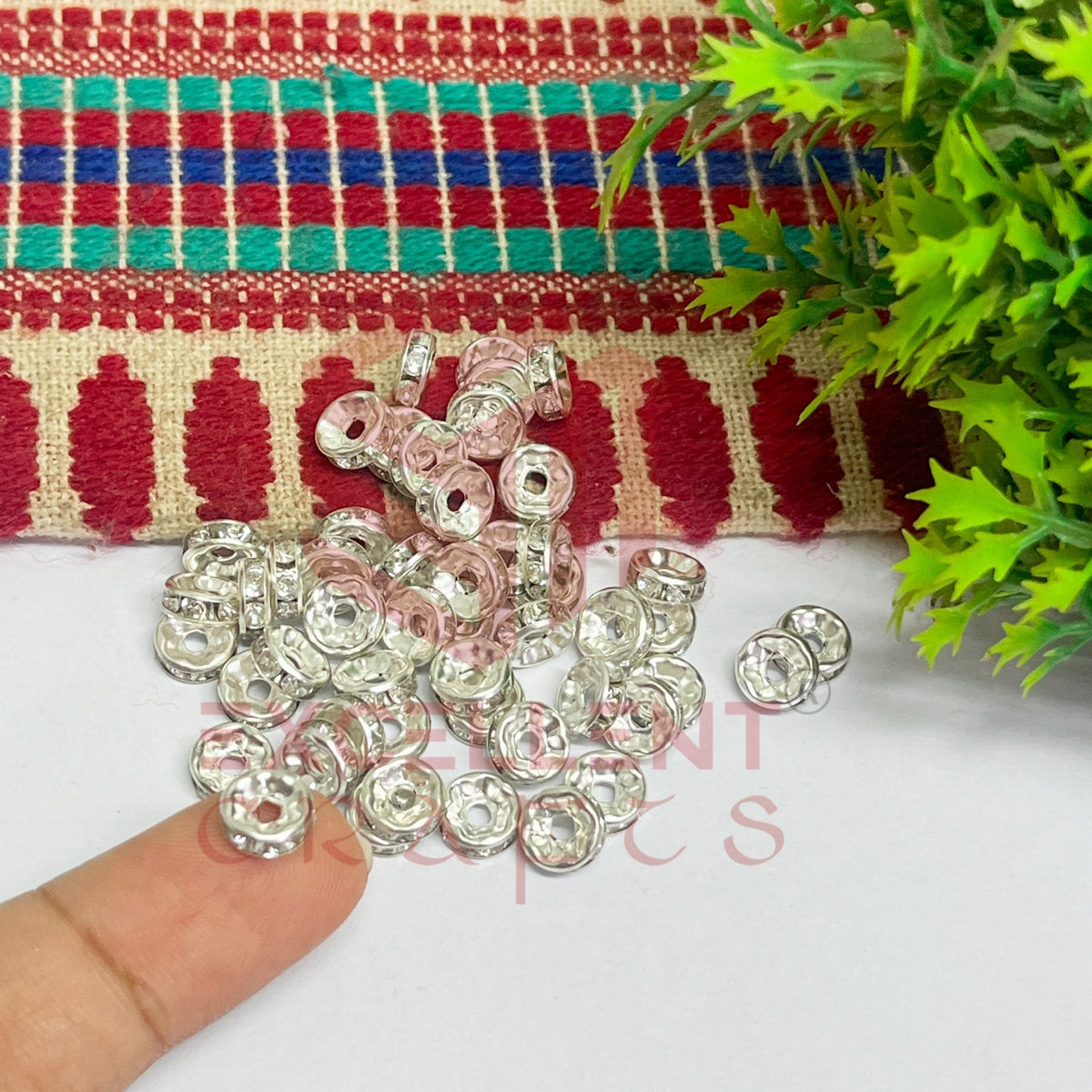 8mm Stone spacer -50pcs pack