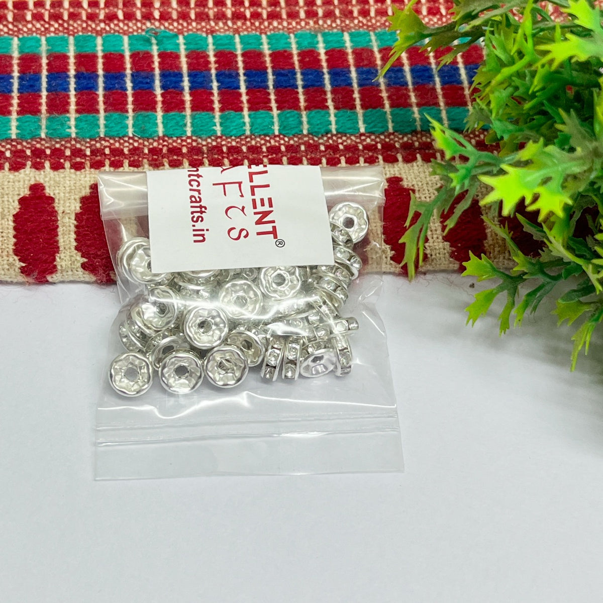 8mm Stone spacer -50pcs pack