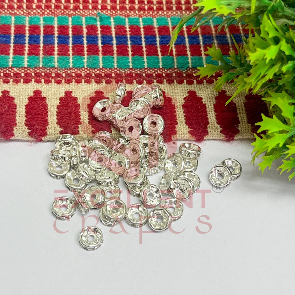 8mm Stone spacer -50pcs pack