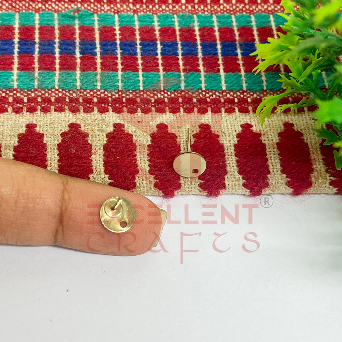 Round Tiny Brass Stud