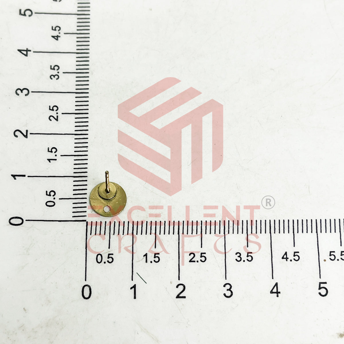 Round Tiny Brass Stud