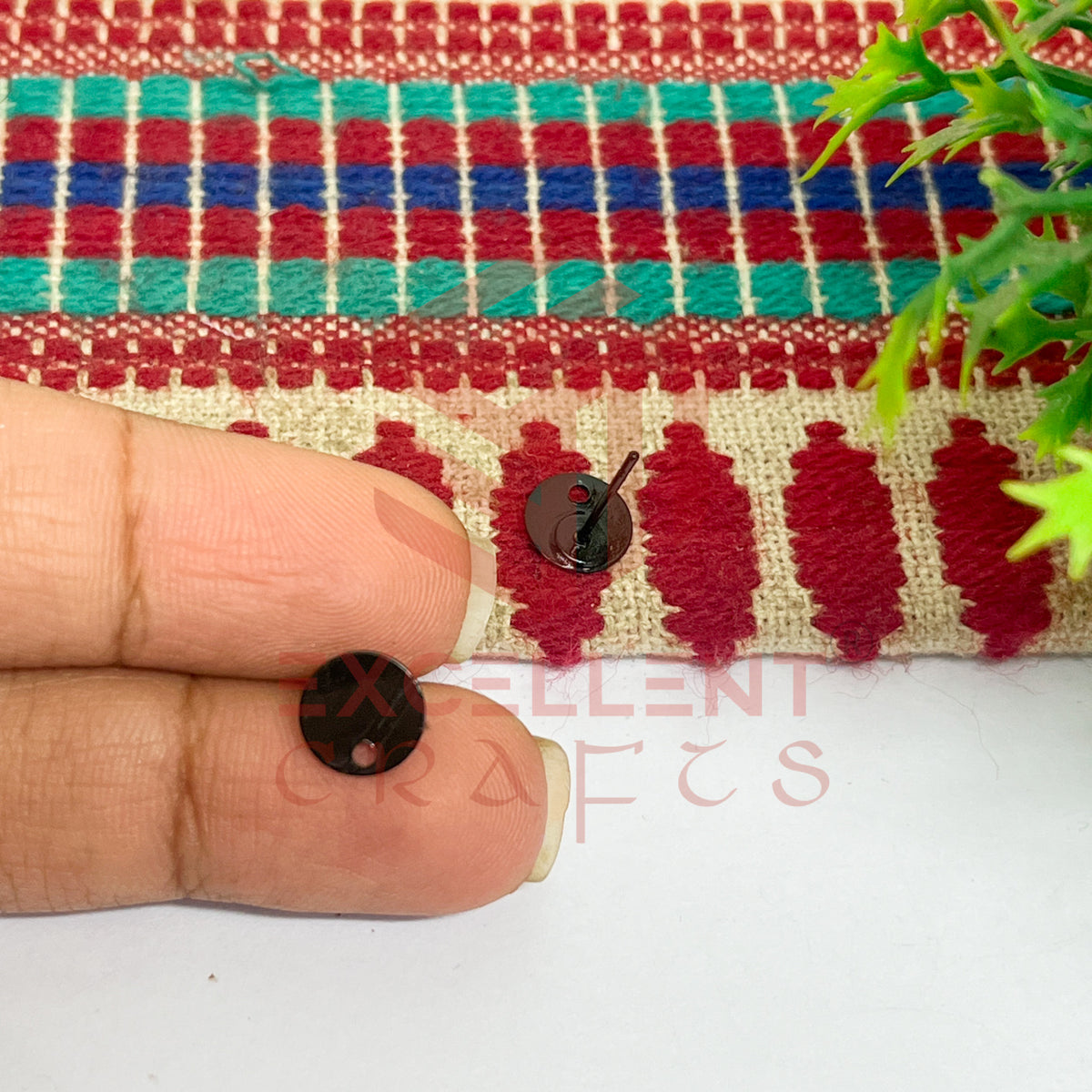 Round Tiny Brass Stud