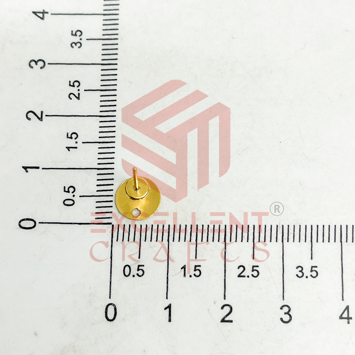 Round Tiny Brass Stud