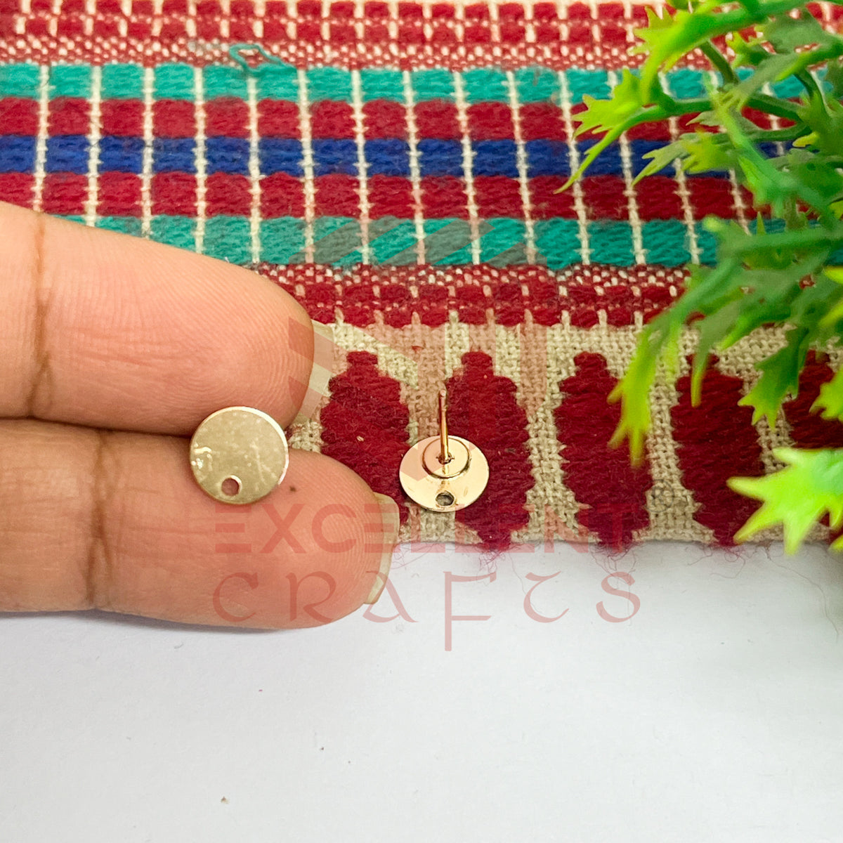 Round Tiny Brass Stud