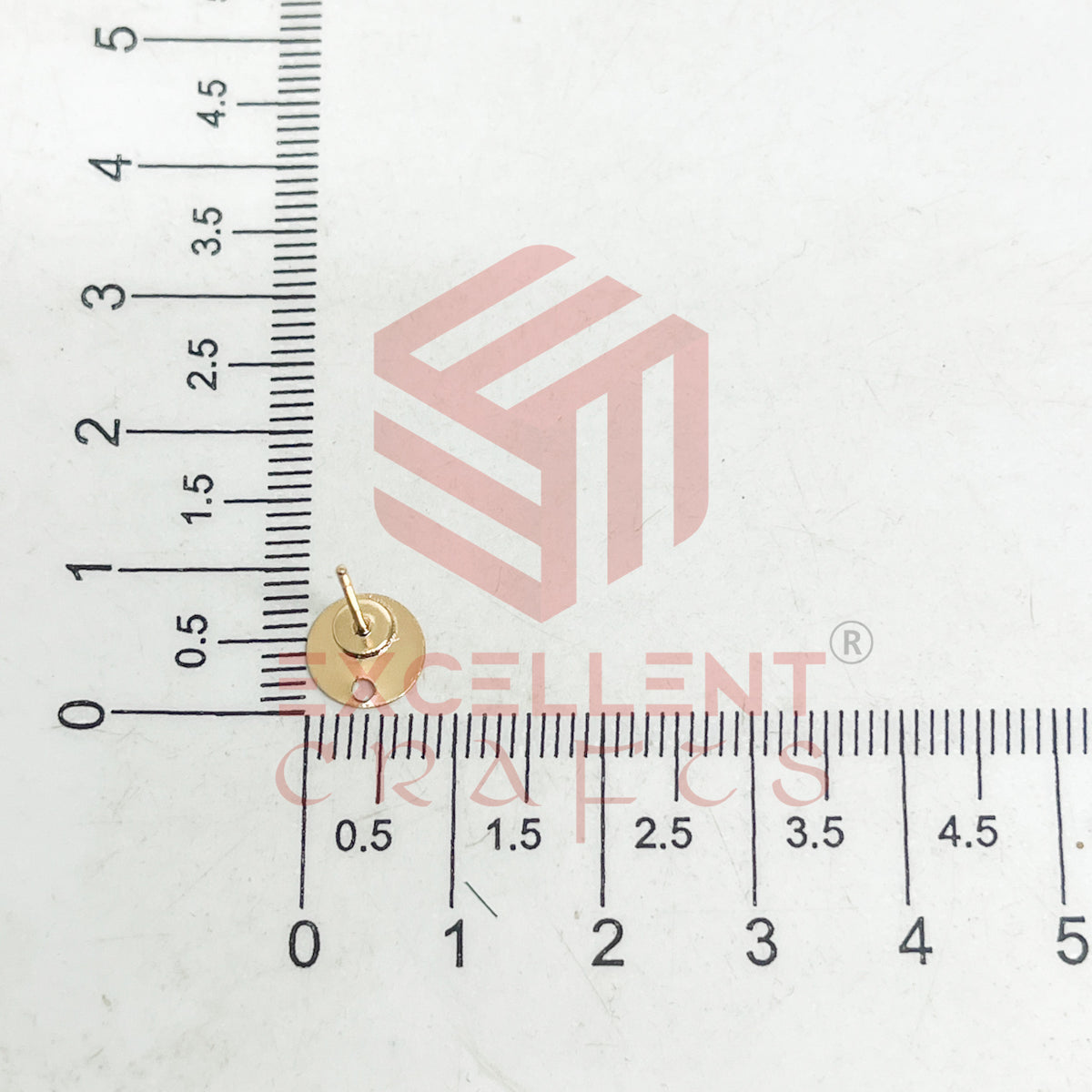 Round Tiny Brass Stud