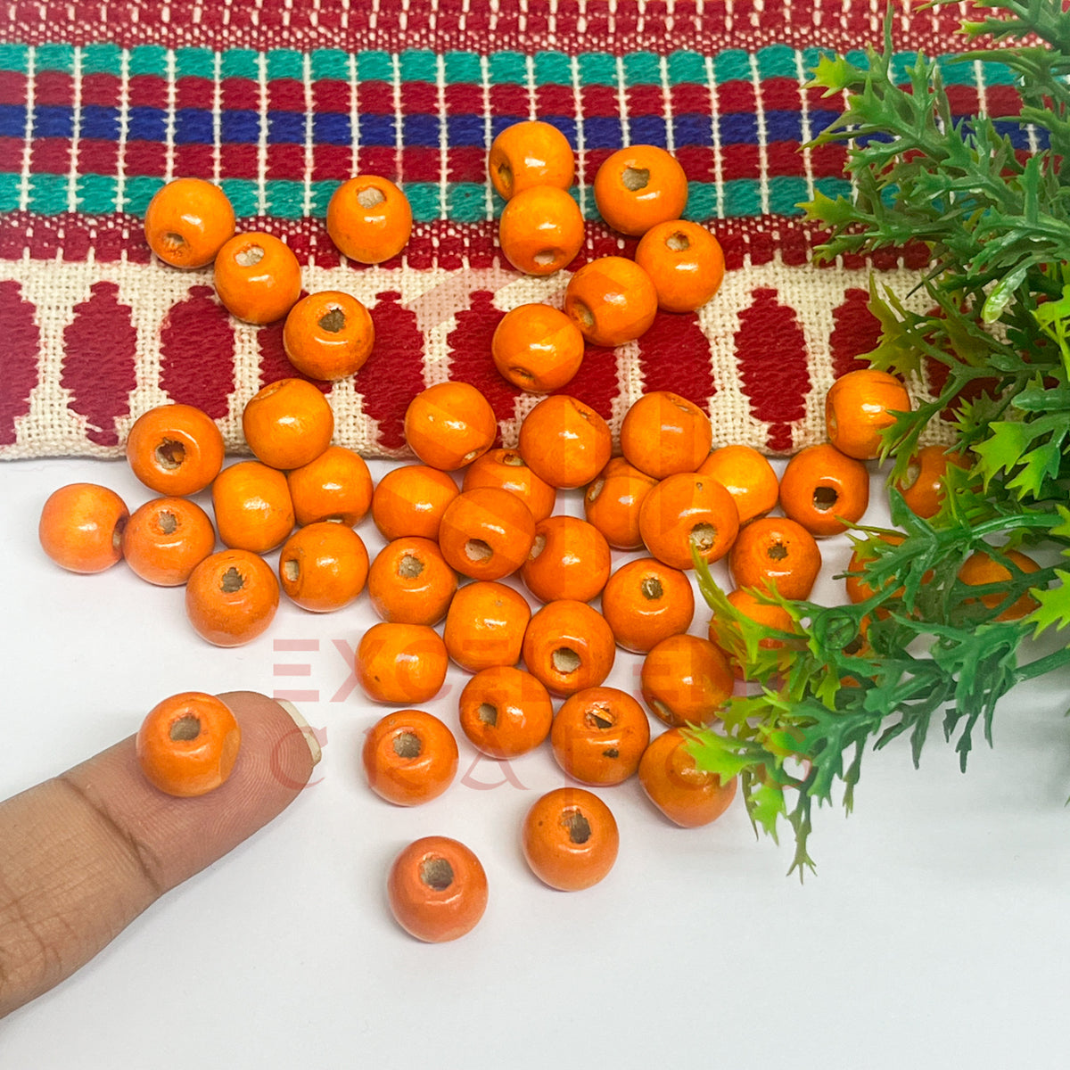 10mm Round Wooden Beads (50Pcs Pack)