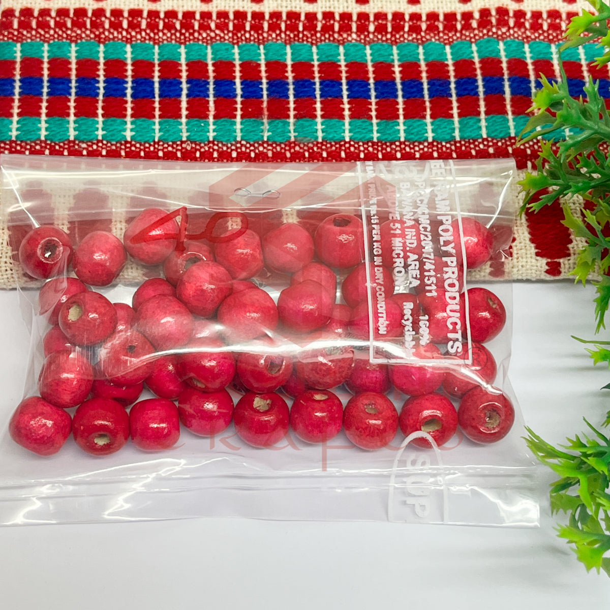 10mm Round Wooden Beads (50Pcs Pack)