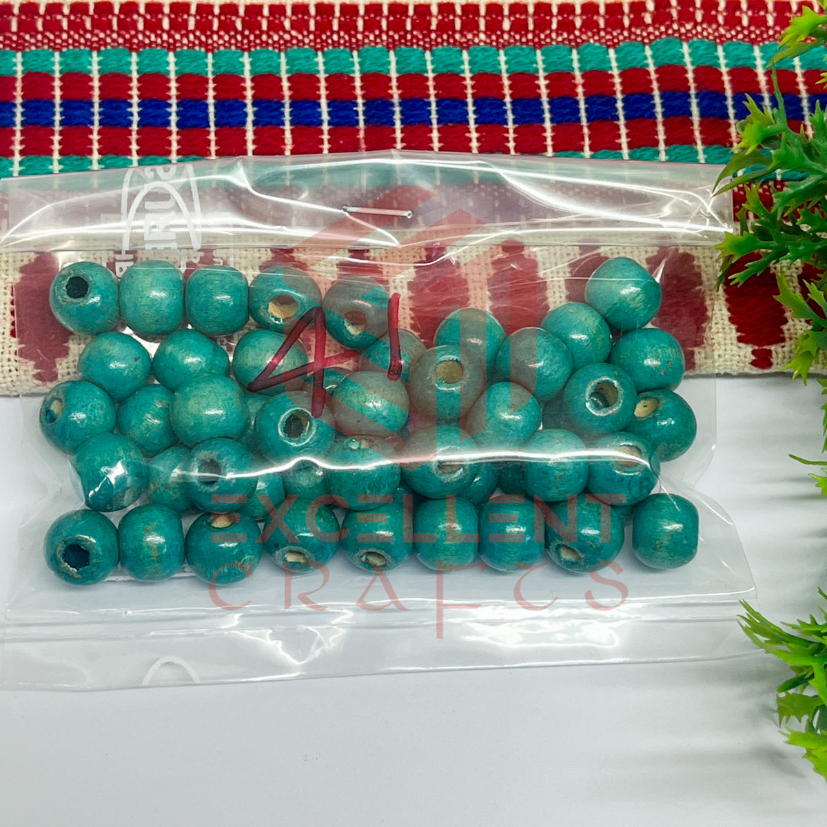 10mm Round Wooden Beads (50Pcs Pack)