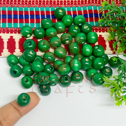 12mm Round Wooden Beads (50Pcs Pack)