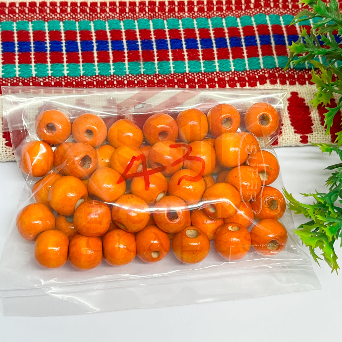 12mm Round Wooden Beads (50Pcs Pack)