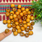 12x14mm Coffee Brown Wooden Beads (100pcs)