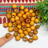 12x14mm Coffee Brown Wooden Beads (100pcs)