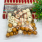 12x14mm Mixed Browns Wooden Beads (100pcs)