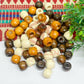12x14mm Mixed Browns Wooden Beads (100pcs)