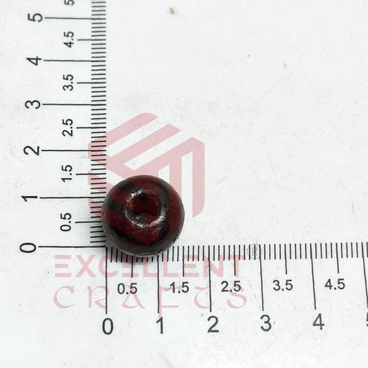 14mm Round Brown Wooden Beads (50Pcs Pack)