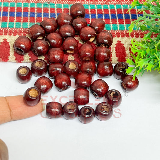 12x14mm Rose Brown Wooden Beads (100pcs)