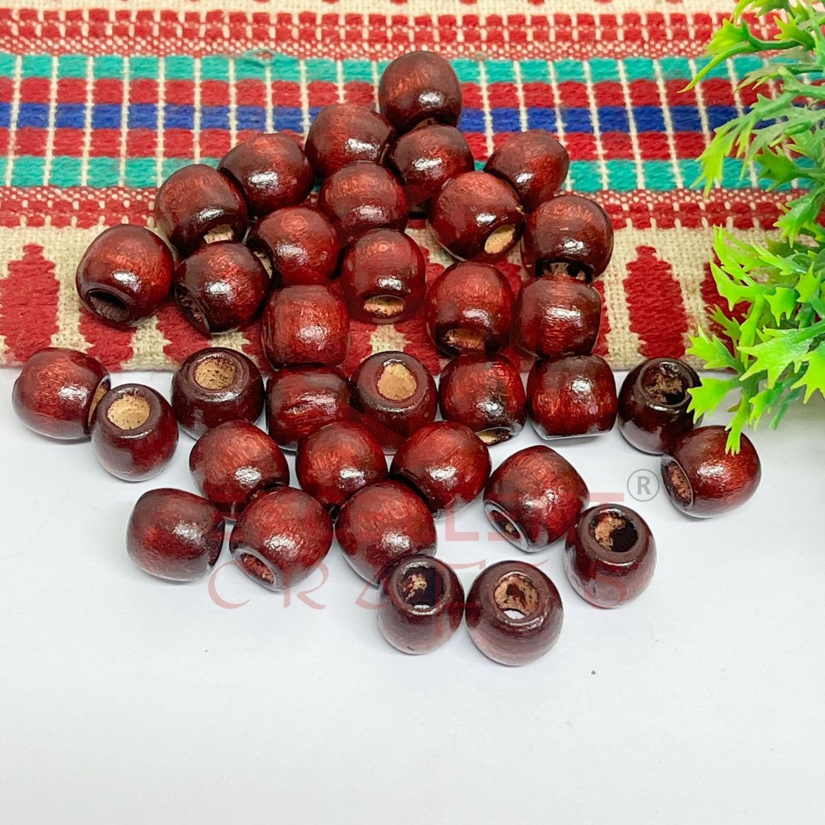 12x14mm Rose Brown Wooden Beads (100pcs)