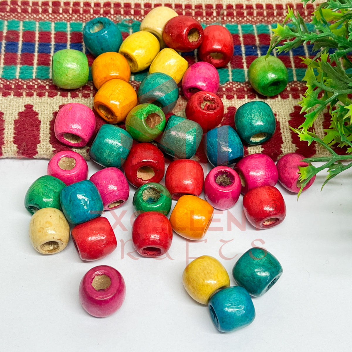 12x14mm Assorted Wooden Beads (100pcs)