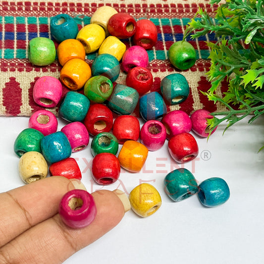 12x14mm Assorted Wooden Beads (100pcs)