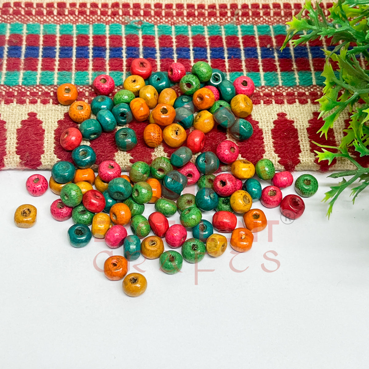 6mm Multicolor Wooden Beads- Pack of 200pcs