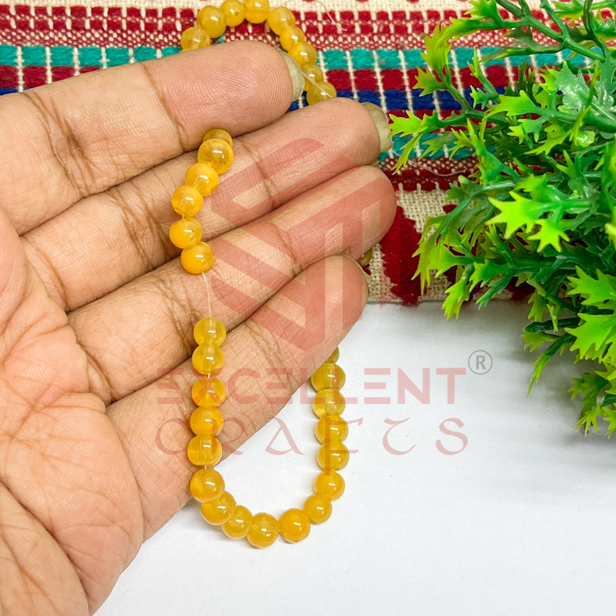 5mm Round Glass Beads (200 pcs)