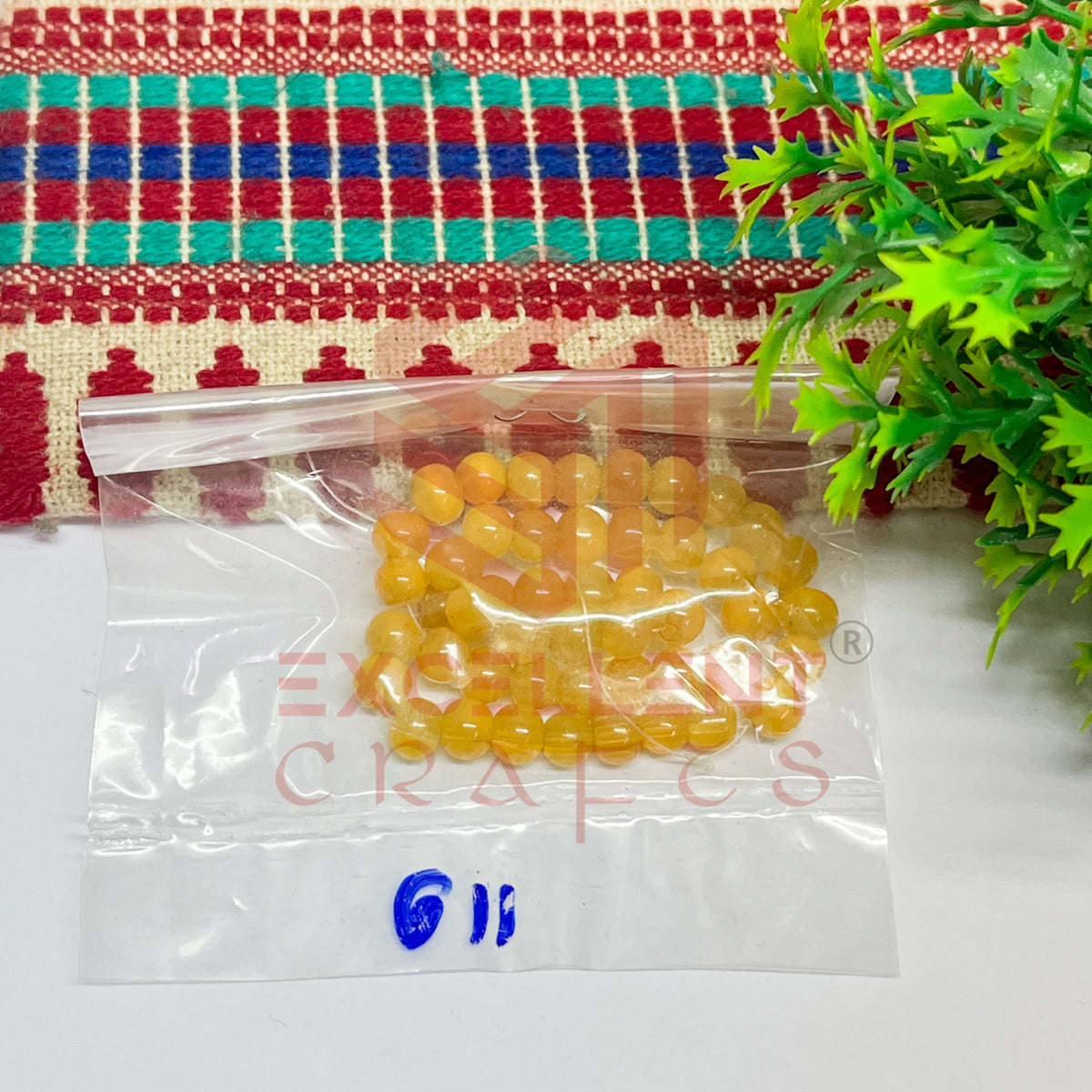 5mm Round Glass Beads (200 pcs)