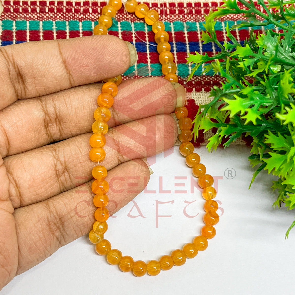 5mm Round Glass Beads (200 pcs)