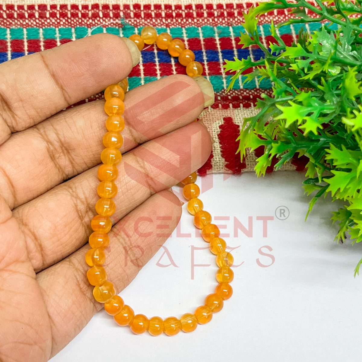 5mm Round Glass Beads (200 pcs)