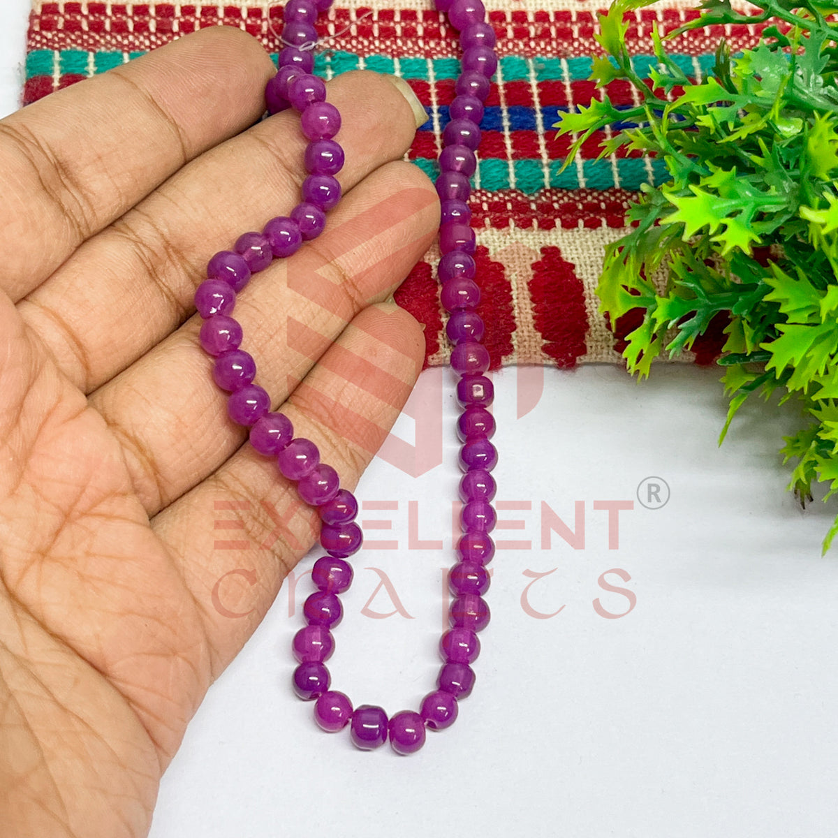 5mm Round Glass Beads (200 pcs)