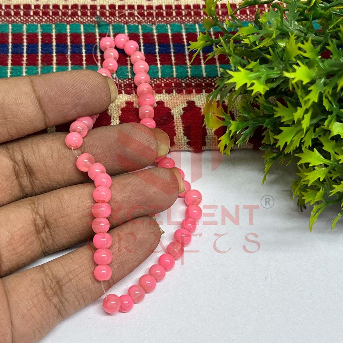5mm Round Glass Beads (200 pcs)