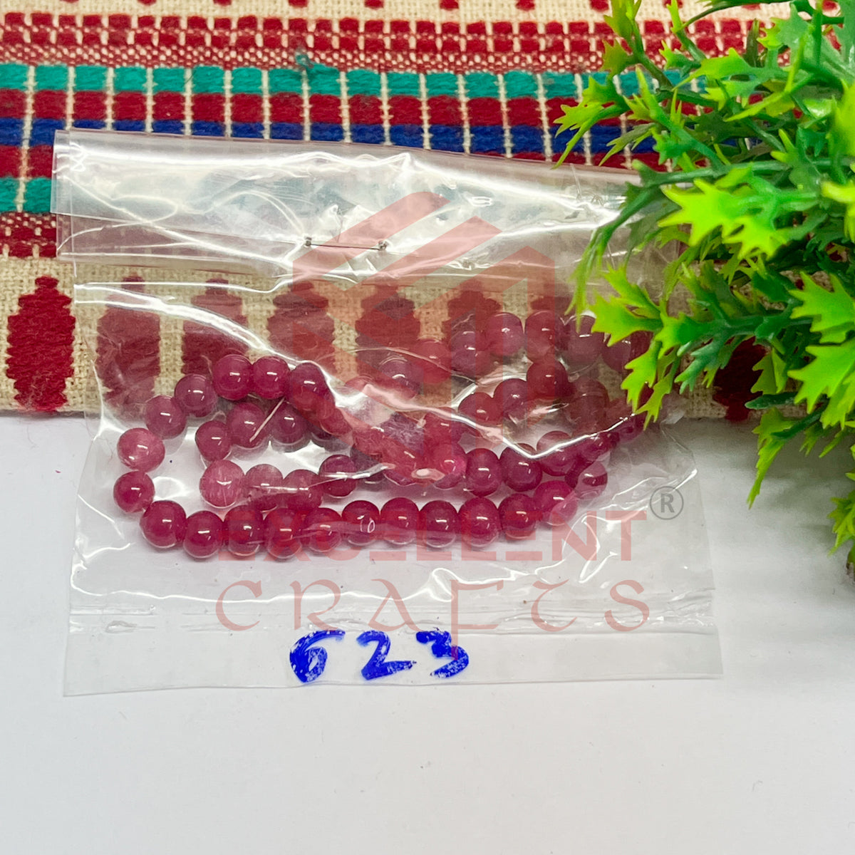 5mm Round Glass Beads (200 pcs)