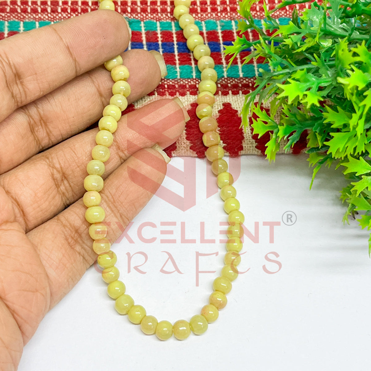 5mm Round Glass Beads (200 pcs)