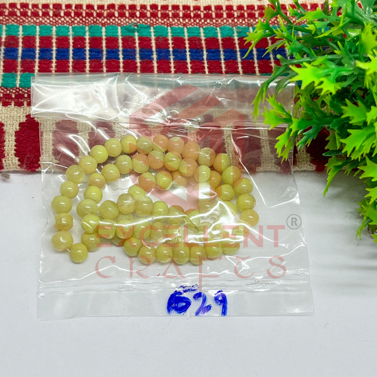 5mm Round Glass Beads (200 pcs)