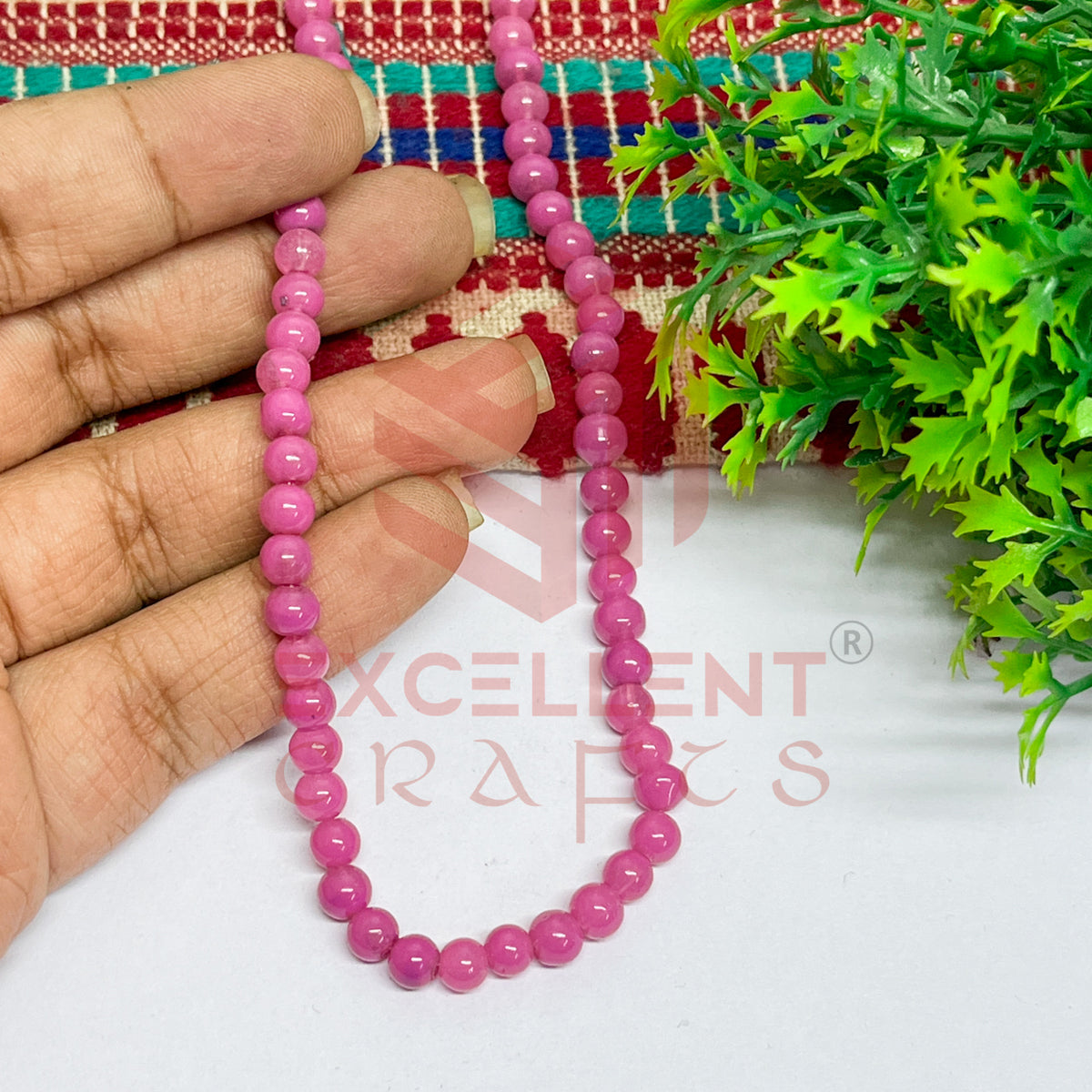 5mm Round Glass Beads (200 pcs)