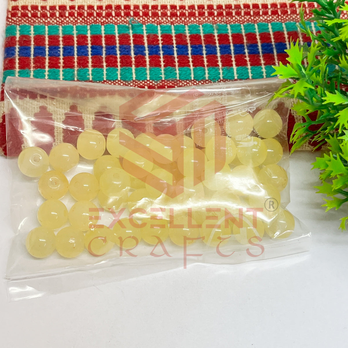 10mm Round Glass Beads (50 pcs)