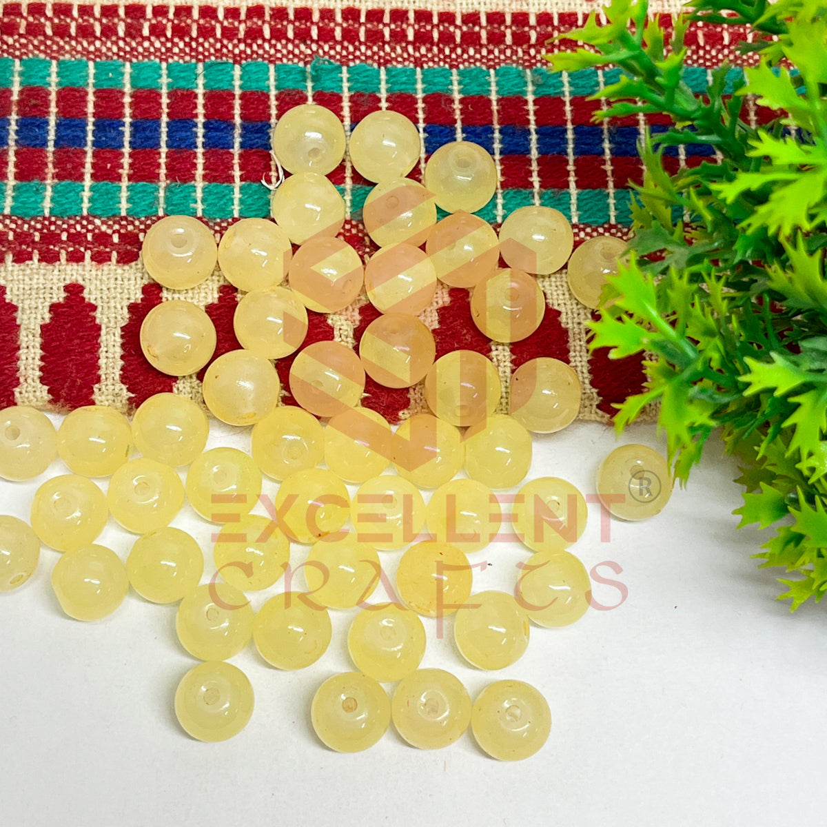 10mm Round Glass Beads (50 pcs)