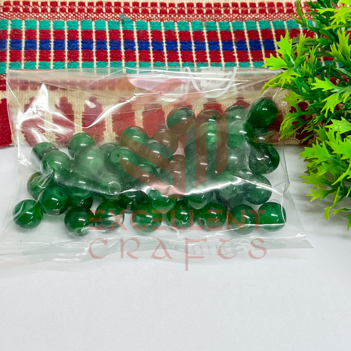 10mm Round Glass Beads (50 pcs)
