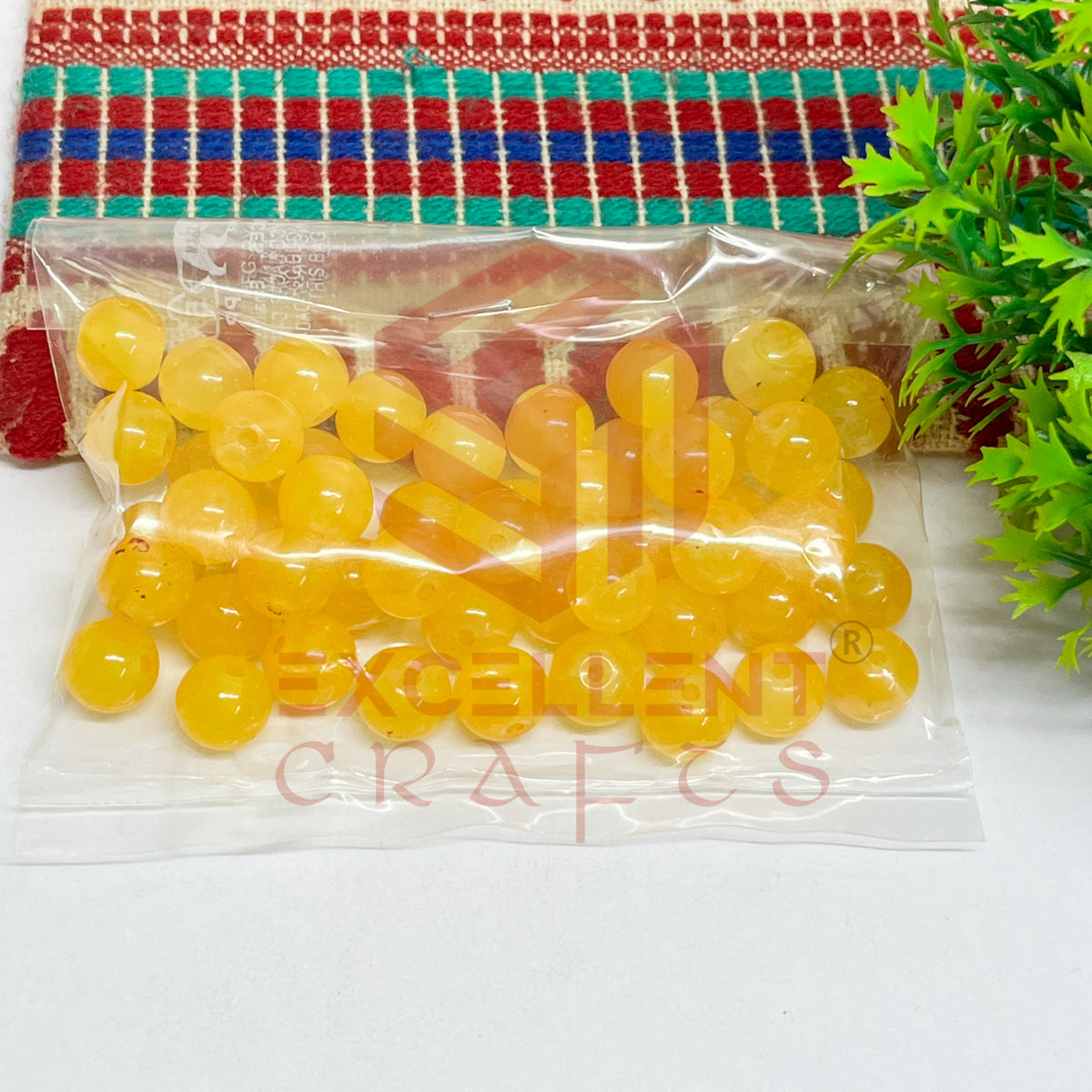 10mm Round Glass Beads (50 pcs)