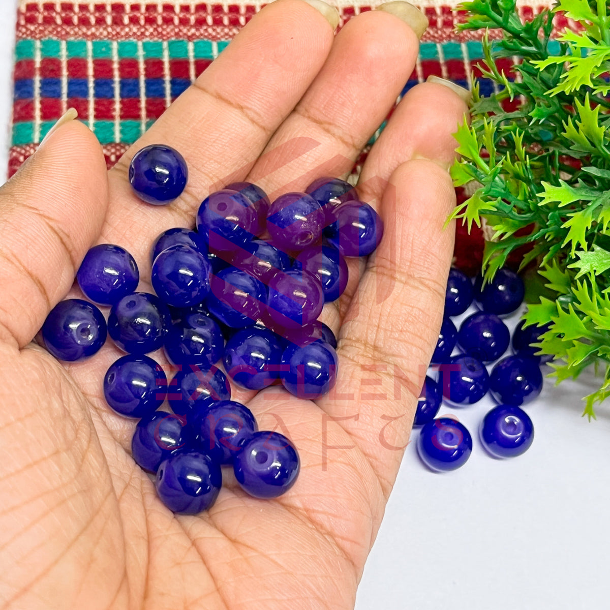 10mm Round Glass Beads (50 pcs)