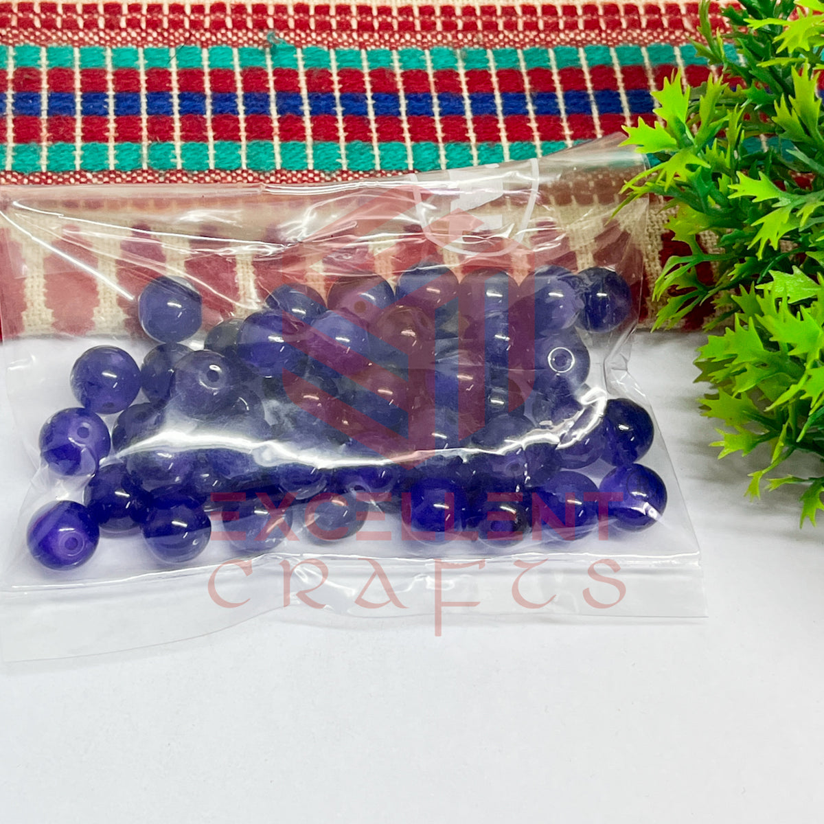10mm Round Glass Beads (50 pcs)