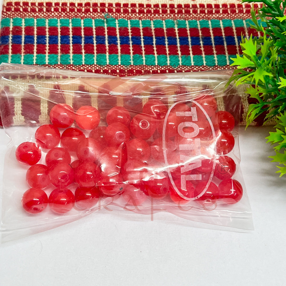 10mm Round Glass Beads (50 pcs)