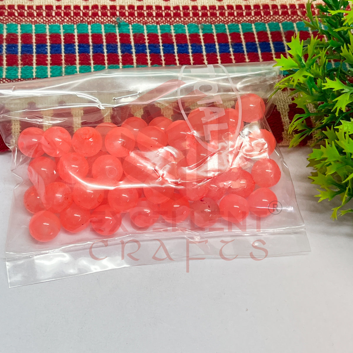 10mm Round Glass Beads (50 pcs)