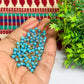 3mm Round Sky Blue /Ajanta Blue Color Pearl Loreal Charms for making Jewellery - (Pack of 10g - 200-250Pcs)