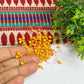 3mm Round Sunset Yellow Color Pearl Loreal Charms for making Jewellery - (Pack of 10g - 200-250Pcs)