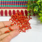 3mm Round Cherry Red Color Pearl Loreal Charms for making Jewellery - (Pack of 10g - 200-250Pcs)