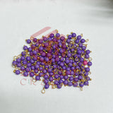 3mm Round Purple Color Pearl Loreal Charms for making Jewellery - (Pack of 10g - 200-250Pcs)