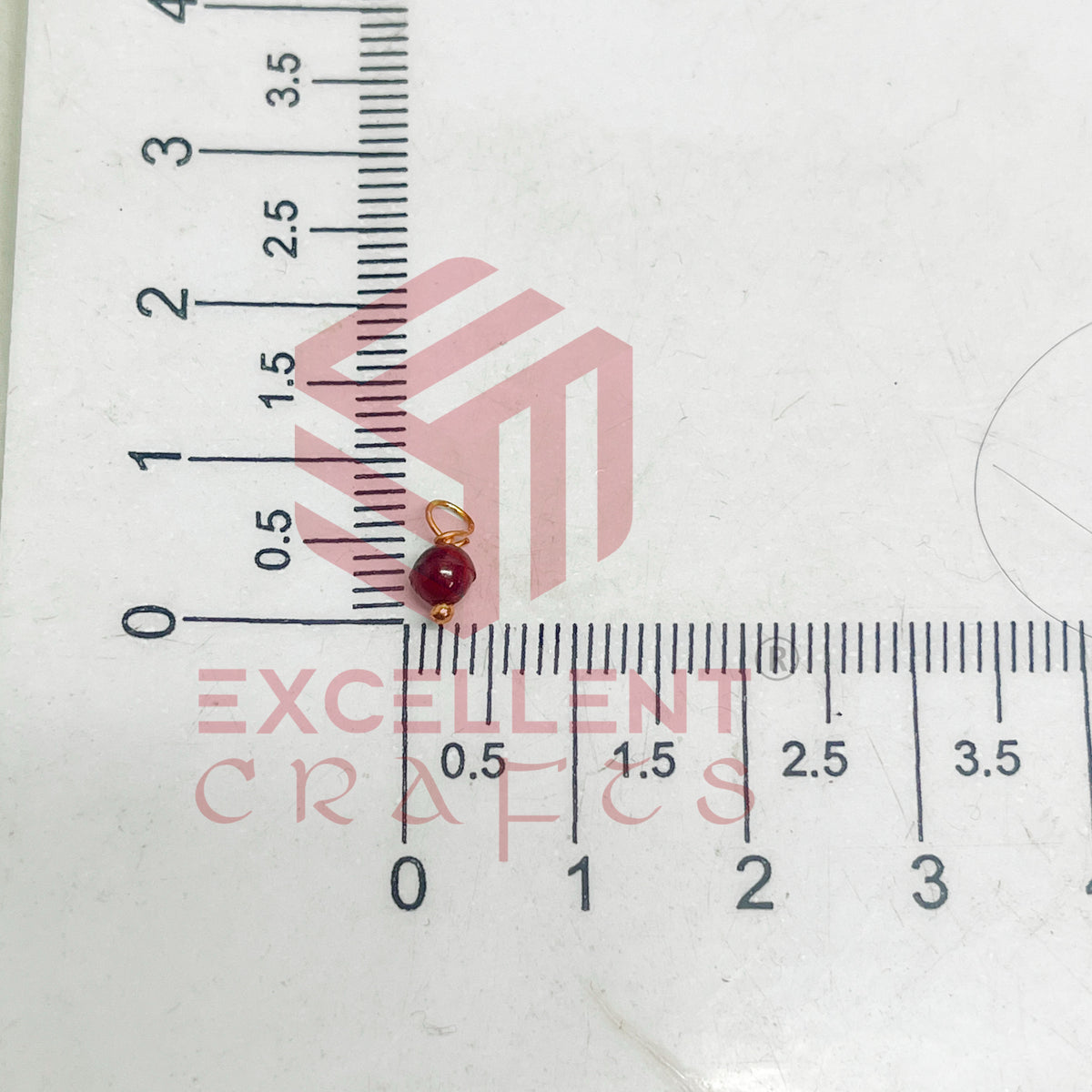 3mm Round Maroon Color Pearl Loreal Charms for making Jewellery - (Pack of 10g - 200-250Pcs)