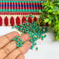 3mm Round Peacock Green Color Pearl Loreal Charms for making Jewellery - (Pack of 10g - 200-250Pcs)