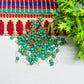 3mm Round Peacock Green Color Pearl Loreal Charms for making Jewellery - (Pack of 10g - 200-250Pcs)