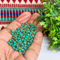 3mm Round Peacock Green Color Pearl Loreal Charms for making Jewellery - (Pack of 10g - 200-250Pcs)